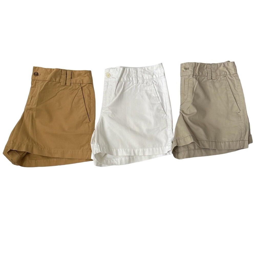 Ann Taylor Loft Lot Of 3 Flat Front Casual Chino Shorts Size 4